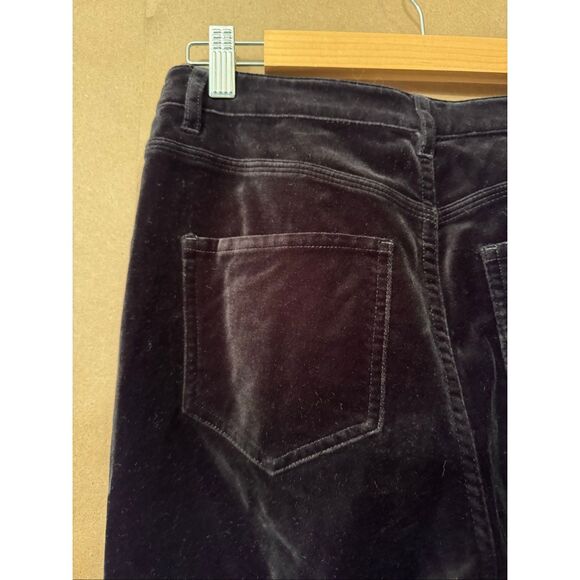 Massimo Dutti Skinny Black Velvet Pants - Picture 4 of 5